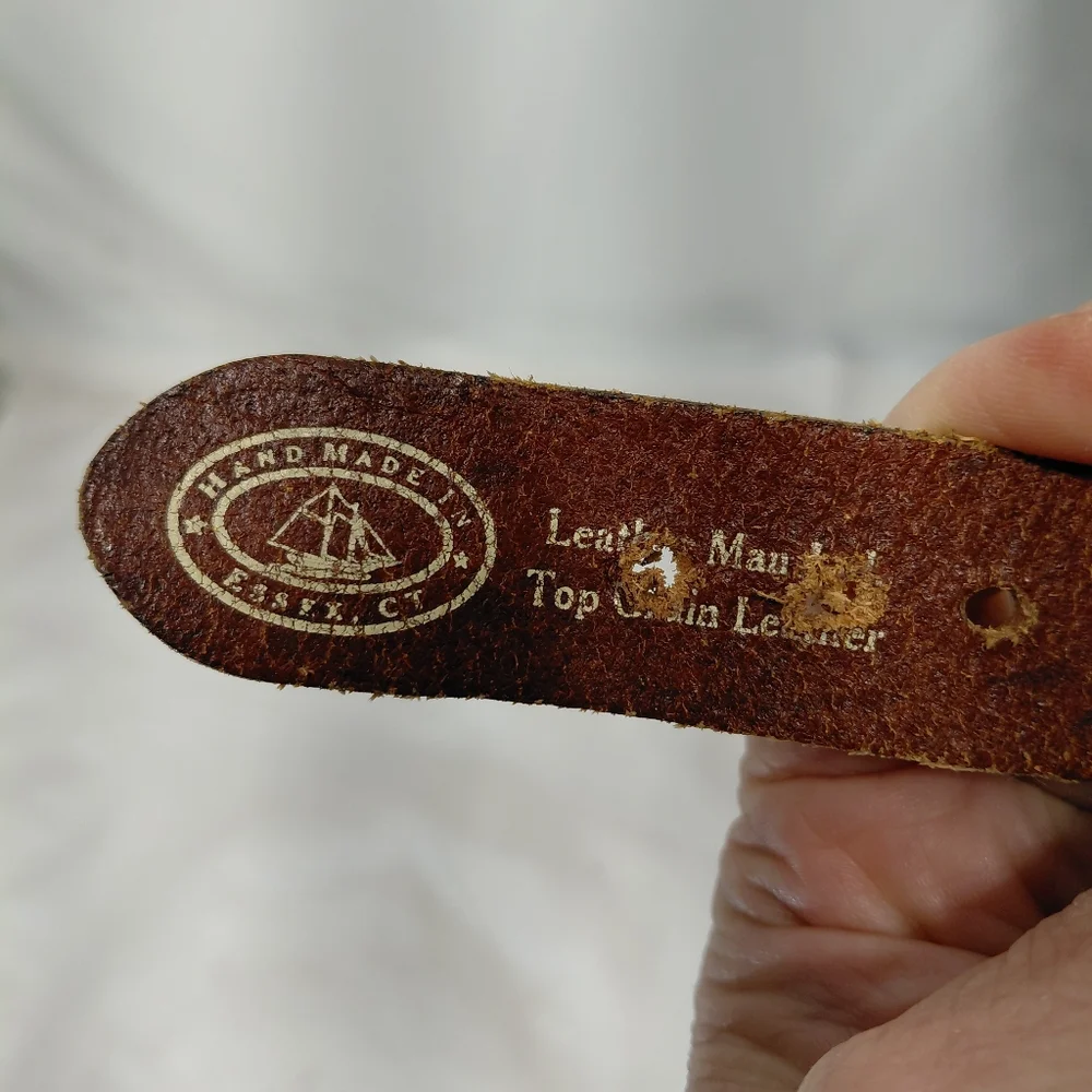 Leather Man Hunting Dog Leather Canvas Belt